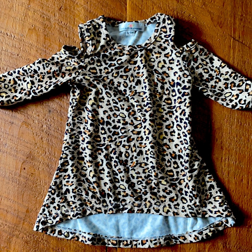Baileys blossoms cold shoulder leopard dress